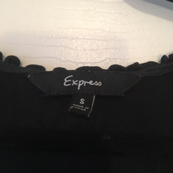 Express Black Racerback Ruffle Dress Size Small - Picture 3 of 7